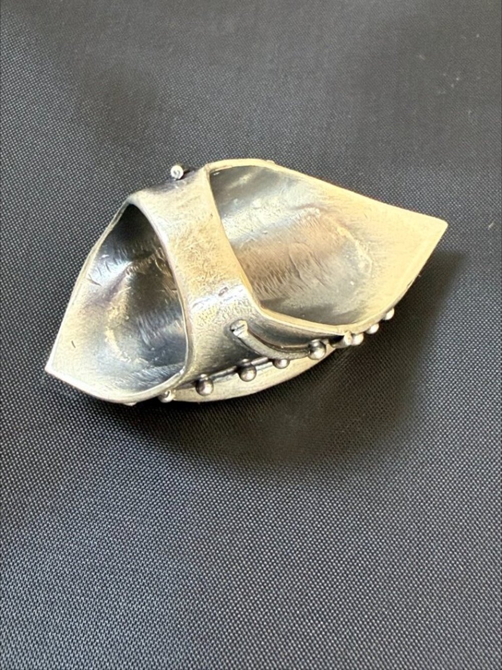 Acid Queen OOAK Warrior Shield Ring Howlite Lrg Sterling Silver Handmade Size 9 - Picture 5 of 13
